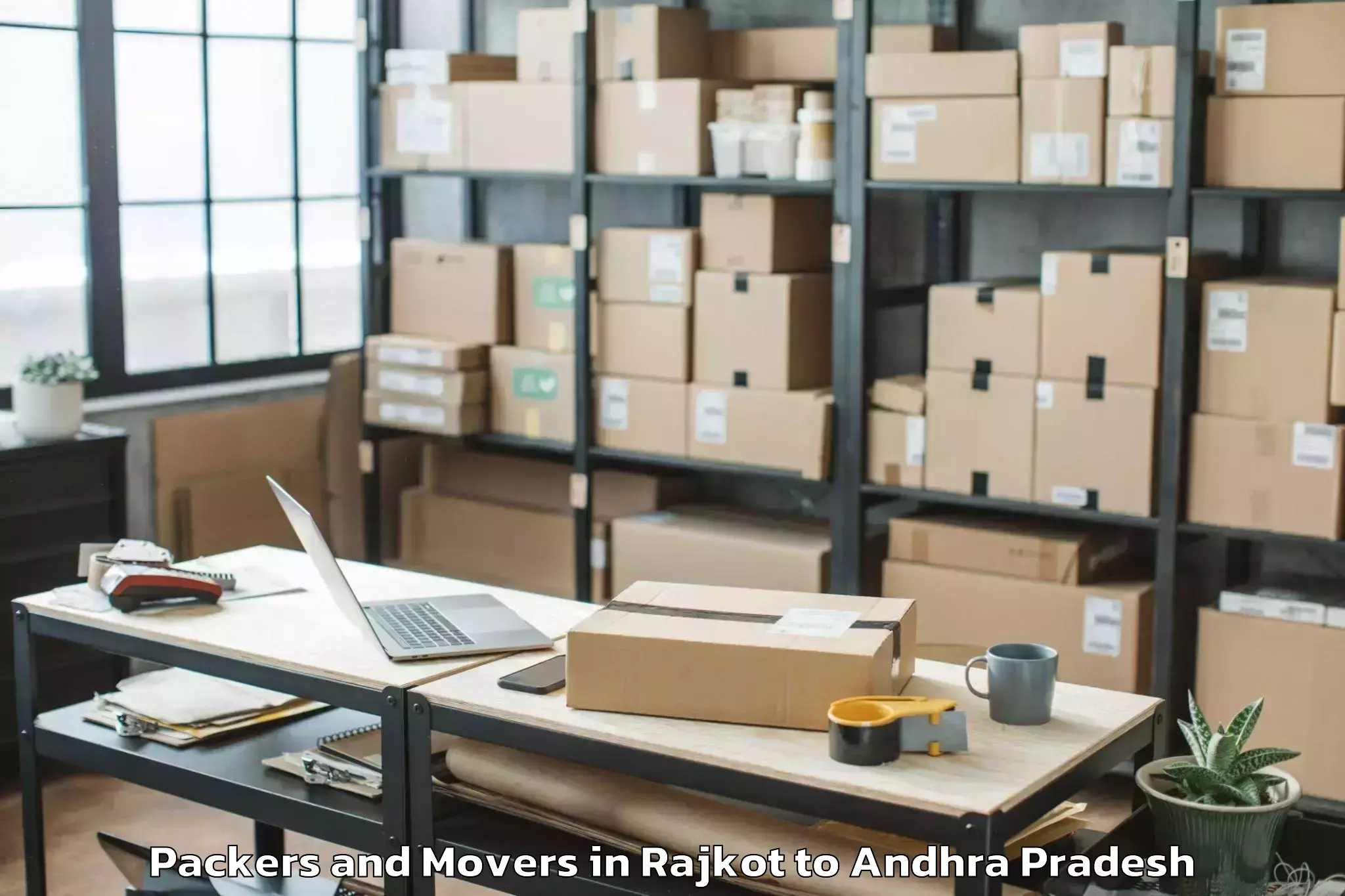 Reliable Rajkot to Pittalavanipalem Packers And Movers